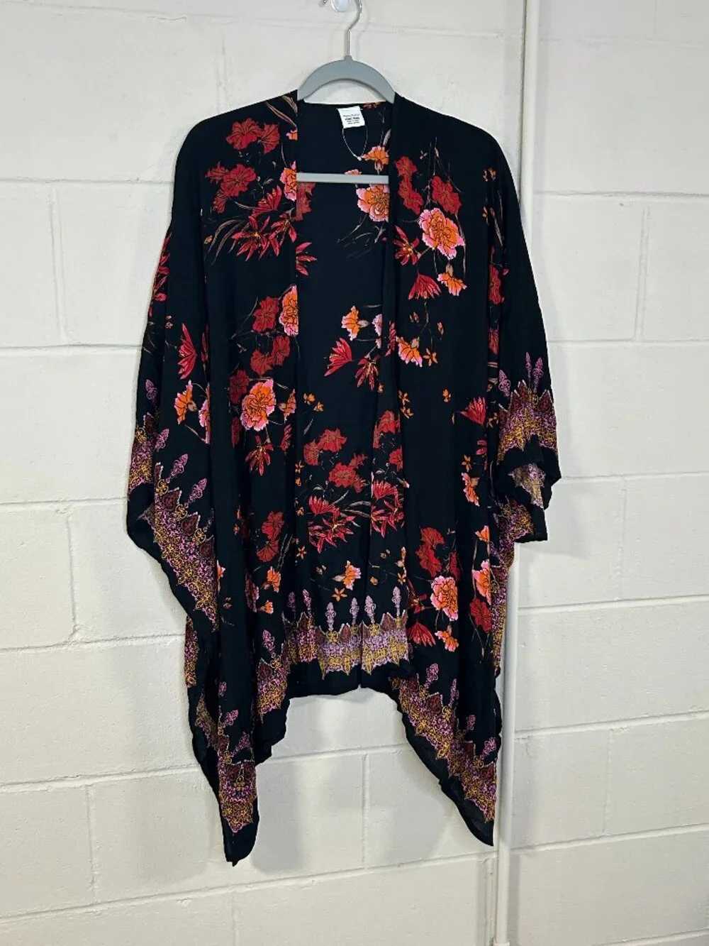 Anna Ava Kimono Womens OS One Size Floral Lightweight Draped Flowy Boho